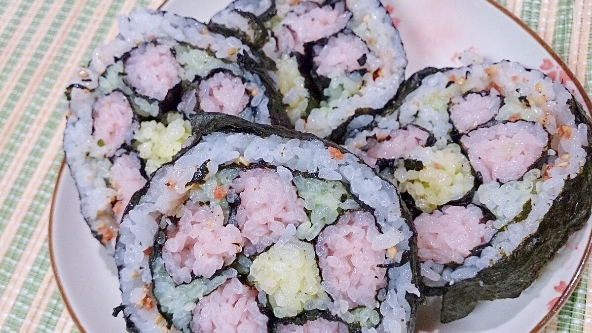 飾り巻き寿司 風 デコふりかけで 花おにぎり レシピ 作り方 By Hideok8 楽天レシピ